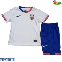 Forente Stater Hjemmedraktsett Barn Copa America 2024 Kortermet (+ Korte bukser)